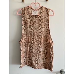 Acacia swimwear tank top in Snake